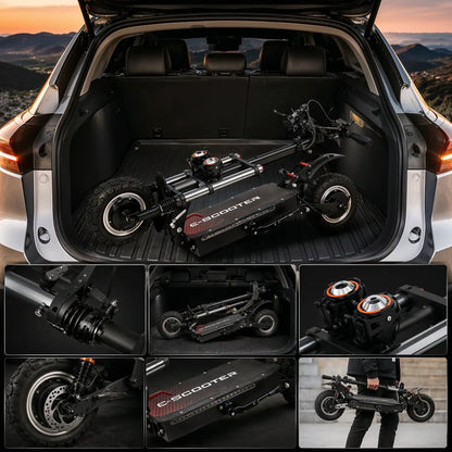 Trottinette électrique J30MAX - Double moteur 6000W tout-terrain