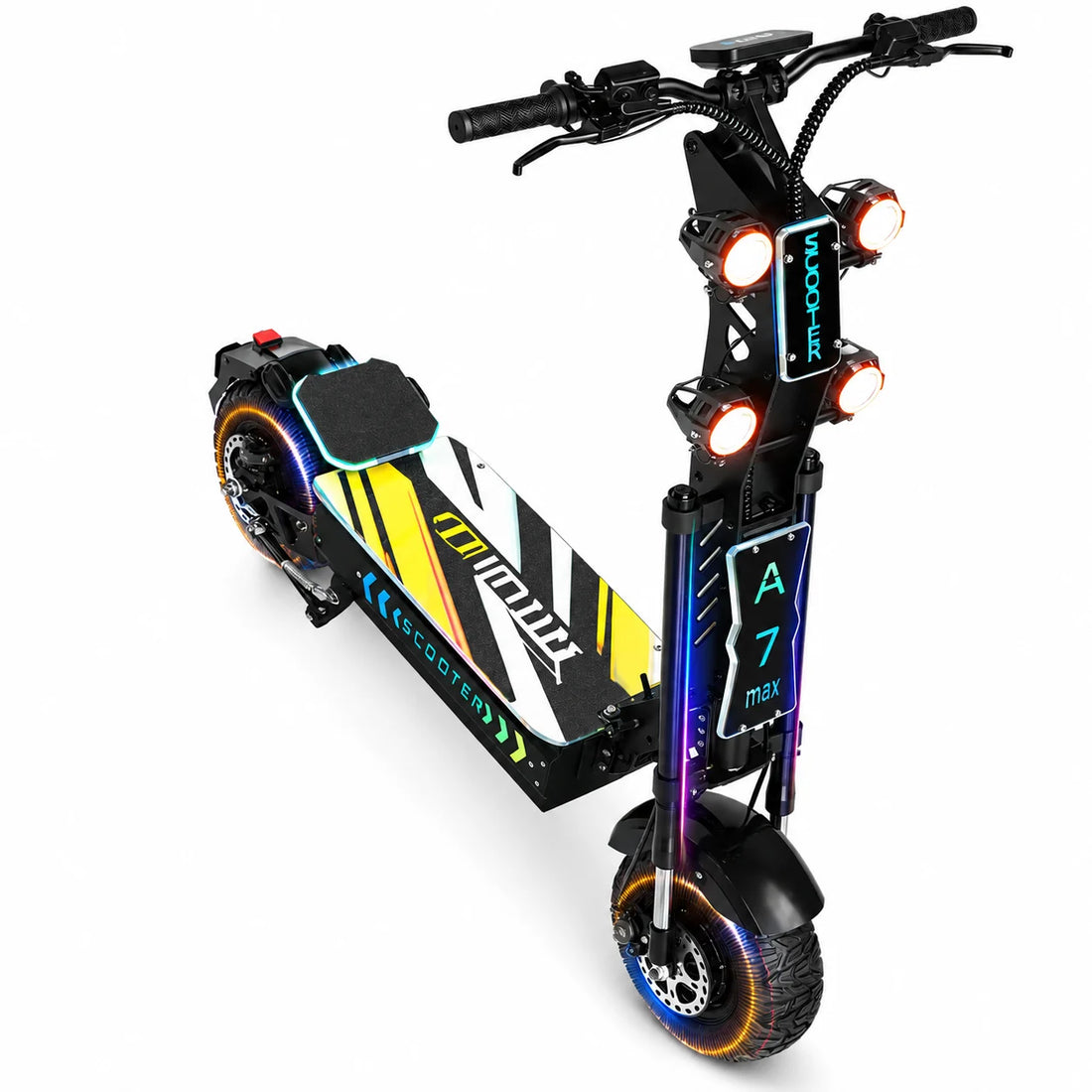 Trottinette électrique 72V 50Ah double moteur vue complète